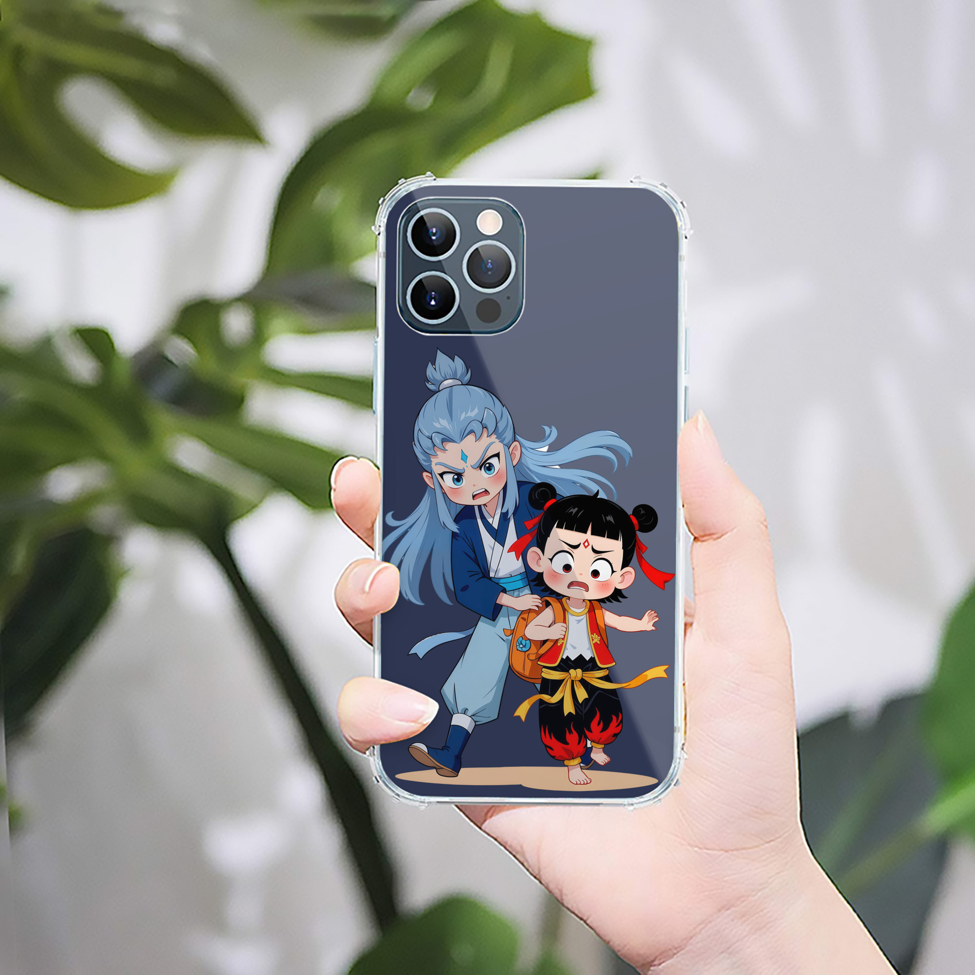 （画像用） Ne Zha 2 ナタ 魔童の大暴れ 【iPhone 12シリーズ対応】透明スマホケース（クリアソフトケース）